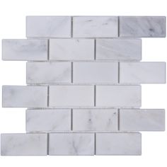 white marble mosaic tile on a white background