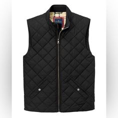 Brooks Brothers Quilted Vest Xs Perfect Condition Never Worn Classic Black Cotton Outerwear, Casual Black Quilted Outerwear, Black Cotton Vest For Cold Weather, Black Quilted Outdoor Vest, Quilted Vest, Brooks Brothers, Mens Jackets, Jackets & Coats, Man Shop