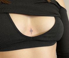 Unique Minimalist Tattoo, Small Pretty Tattoos, Petite Tattoos, Sternum Tattoo, Classy Tattoos, Discreet Tattoos, Girly Tattoos