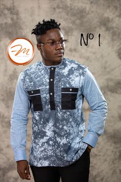 Men Vintage Style, Stylish Shirts Men, Style Africain