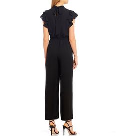 1. STATE Flutter Sleeve Mock Neck Ruffle Jumpsuit | Dillard's Casual Ruffled Stretch Jumpsuits And Rompers, Casual Ruffled Jumpsuits And Rompers For Work, Casual Stretch Jumpsuit With Ruffles, Casual Stretch Jumpsuits And Rompers With Ruffles, Elegant Short Sleeve Romper With Ruffles, Ruffled Jumpsuits And Rompers For Work, Black Ruffled Jumpsuits And Rompers For Work, Black Workwear Jumpsuits And Rompers With Ruffles, Ruffle Jumpsuit