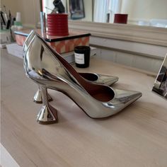 Size 38, Lightly Used, Beautiful Shoes! Open To Offers. Blue Amina Muaddi, Amina Muaddi Shoes Green, Amina Muaddi Silver Heels, Amina Muaddi Green Heels, Amina Muaddi Pink Heels, Muaddi Shoes, Amina Muaddi Shoes, Amina Muaddi, Beautiful Shoes