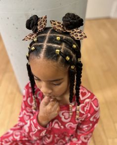 Baby Girl Hairstyles Curly, Cute Toddler Hairstyles, Cute Hairstyles For Kids, Black Kids Hairstyles, Baby Girl Hair, Baby Girl Hairstyles