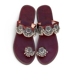 Handcrafted Leather Ethnic Slipper with Silver Toe Ring Detailing - Women's Silver Toe Ring Slippers  Description:  Step into a world of timeless elegance and comfort with our exquisite Handcrafted Leather Ethnic Slipper adorned with silver toe ring detailing, exclusively designed for women who appreciate style and tradition. These meticulously crafted slippers are the perfect blend of fashion, culture, and comfort, making them an essential addition to your footwear collection.  🌟 Key Features:  ✨ Handcrafted Excellence: Our skilled artisans put their heart and soul into creating each pair of these leather ethnic slippers. The result is a masterpiece of craftsmanship, featuring intricate detailing that reflects the rich heritage of traditional footwear.  ✨ Silver Toe Ring: The highlight o Red Leather Sandals, Silver Toe Rings, Leather Flip Flops, Toe Ring, Leather Slippers, Fashion Culture, Leather Conditioner, Footwear Collection, Handcrafted Leather