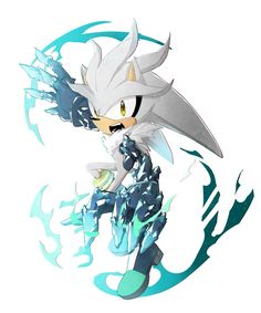 sonic the hedgehog is standing in front of an abstract background with blue and white swirls