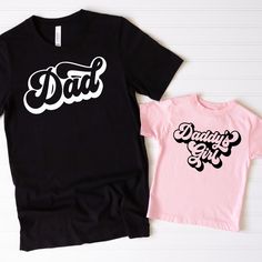 Celebrate the special bond between a father and his little girl with our Daddy's Girl Matching Shirts Set! This adorable set includes coordinating Father Daughter Outfits, perfect for any occasion. The Daddy and Me Matching Tees are not only stylish but also make a heartfelt Father's Day Gift. Order now to create lasting memories together! + Machine washable & dryer safe (I recommend drying on delicate) + Design color will depend on the color of the shirt that you select. For more information please check out our color chart in the photo section. + Select size and color in the drop down menu. UNISEX SHIRT SIZING AND BRAND + This shirt is a unisex shirt, unisex shirts have a "boyfriend fit" so if you would like a slim fit please size down + Available in sizes S-2XL (unisex fit). Size chart Father Daughter Outfits, Dads And Daughters, Father Daughter Shirts, Daughter Shirts, Daughter Outfits, Outfits Matching, Matching Tees, A Boyfriend, Fathers Day Shirts