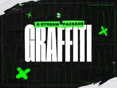 a black and green poster with the words graffiti on it