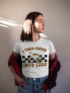 Stay cozy and celebrate the coding journey with our Vintage Software Developer Sweatshirt – a nostalgic and empowering choice for female coders and software engineers. This vintage-inspired sweater adds a touch of style to your love for turning coffee into code. Elevate your look with this unique and tech-inspired sweatshirt, celebrating women in tech and their contribution to the digital world. It's the perfect way to embrace the coding spirit! 💻☕🚀 Women In Tech, Celebrating Women, Digital World