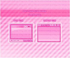 a pink background with two different screens