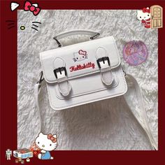 Color: B.hello kitty, Size: Has bear accessories Anime Shoulder, Bear Accessories, Sanrio Bag, Anime Bag, Korean Anime, Style Kawaii, Messenger Purse, Girly Bags, Chic Accessories