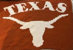 a texas blanket with the word texas on it