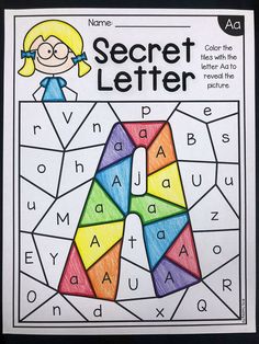 the secret letter worksheet for kids to learn letters and numbers with their handwriting