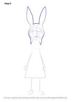 how to draw an animated rabbit girl