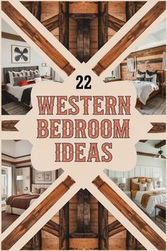 "Western-inspired bedroom decor ideas featuring rustic wood accents and neutral tones." Western Bedroom Ideas Small Room, Cow Print Bedroom, Western Boho Bedroom, Weathered Wood Furniture, Western Bedroom Ideas, Cowboy Bedroom, Brown Cowhide Rug