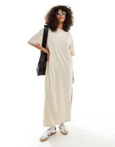 Dresses by ASOS DESIGN Double-tap worthy Plain design Drop shoulders Short sleeves Side slits Oversized fit Long Tshirt Dress Outfit, Long Tshirt Dress, Winter Party Dress, Fashion Pics, Side Splits, Long Sleeve Floral Dress, Satin Slip Dress, Plain Design, Maxi Dress Trend