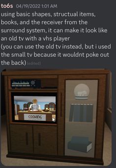 an image of a small tv in a cabinet