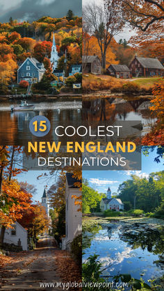 The best and most beautiful places to visit in New England Visiting New England, Fall New England Trip, Fall In The Northeast, Things To Do In New England In The Fall, Best Places To Visit In New England, Old New England Aesthetic, Things To Do In New England, October Travel Destinations Us, Travel New England