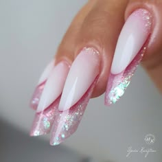 French Glass Nails, Uk Nails, Fantasy Nails, Almond Nails Designs, Glass Nails, Triangle Design, Chic Nails, Best Acrylic Nails, Long Acrylic Nails