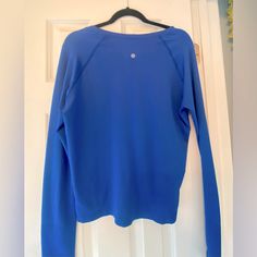 Only Worn Once. Still Have Original Tag. Blue Go-dry Long Sleeve Activewear, Blue Long Sleeve Go-dry Activewear, Blue Long Sleeve Running Activewear, Blue Swiftly Tech, Lulu Tops, Fitness Fashion Active Wear, Anna Claire, Athletic Clothes, Swiftly Tech