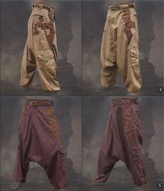 Baggy Brown Harem Pants With Pockets, Baggy Combat Style Khaki Parachute Pants, Baggy Techwear Harem Pants, Baggy Combat Cargo Jeans With Pockets, Baggy Wide Leg Harem Pants For Outdoor, Utility Harem Pants With Cargo Pockets, Streetwear Harem Pants With Pockets, Baggy Harem Pants With Pockets For Outdoor, Brown Parachute Pants With Hip Pockets