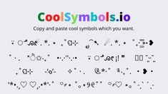 an image of symbols that are in the style of numbers and letters with different colors