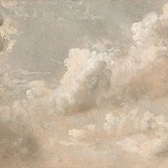 an oil painting of clouds in the sky