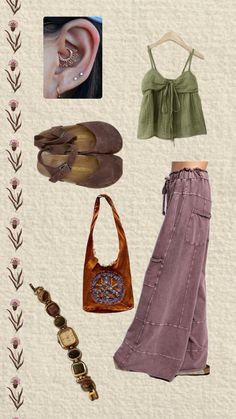 Boho Hippie Aesthetic, Granola Outfits, Casual Boho Outfits, Fancy Fits, Hippie Aesthetic, Timeless Outfits, Jewelry Outfit