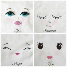 four pictures of different eyes and their names