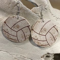 Brand New Vinyl Volleyball Earrings. These Are Very Lightweight. Pet Free, Smoke Free Boutique 1 To 2 Day Shipping Bundle For Discounts! Volleyball Earrings, Volleyball, Bundles, Black White, Women Jewelry, Vinyl, Brand New, Boutique, Black And White