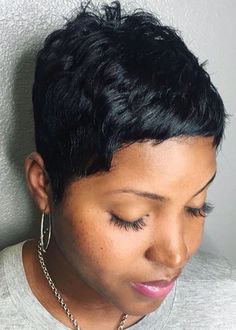 Pixie Short Hair Dont Care, Black Hair Short Cuts, Short Black Hair, Cut Life, Black Hairstyles