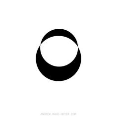 an abstract black and white logo with the letter o in it's middle circle