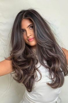 Dark Brown Hair Color Ideas, Hair Color Dark Brown, Hair Color For Brown Eyes, Brown Hair Color Ideas, Gray Ombre, Ash Blonde Balayage, Hair Tint, Brown Hair Color, Fall Hair Color For Brunettes