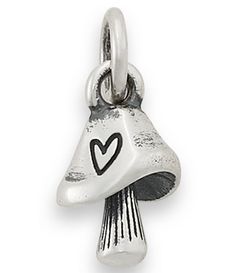 From James Avery&#x2C; this charm features:A traditional symbol of good luck&#x2C; the mushroom is depicted here as a tiny charm crafted with silver. With a fun shape and an outline of a hand-drawn heart&#x2C; this dangle ring mushroom charm from James Avery can also be given to represent new beginnings and good health. The nostalgic nature lends itself to be a cute reminder of the magical happiness of childhood for many recipients. Take this retro sterlin Cute Reminder, James Avery Bracelet, Charm Holder Necklace, Dangle Ring, James Avery Rings, James Avery Charms, Drawn Heart, Mini Mushroom, Heart Hands Drawing