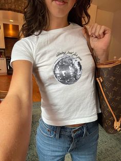 Mirrorball Baby Tee Taylor Swift Baby Tee Pinterest Baby Tee Tortured Poets Tee TTPD Tshirt Coquette Tee Retro Y2K Aesthetic Disco Baby Tee by creationsonthread on Etsy Taylor Swift Baby Tee, Retro Y2k Aesthetic, Pinterest Baby, Bebe T Shirt, No Rain, Linnet, Baby T Shirts, Cropped Tops