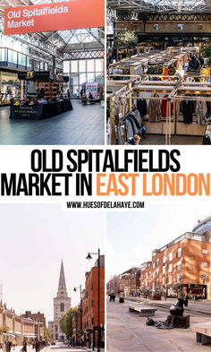 old spitfields market in east london with the words old spitfields market in east london