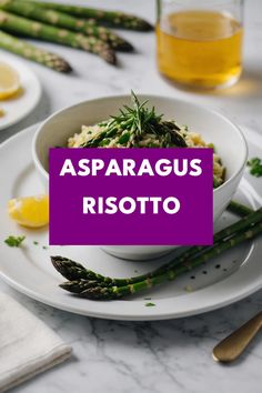 A photo of a  Asparagus Risotto a Risotto Recipes Classic Risotto, Asparagus Risotto, Recipes To Try, Dinner Idea