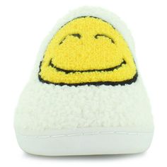 Slide into comfort and fun with the MIA Cozi casual slipper. Featuring a plush faux-fur upper and a cheerful smiley face accent, these cozy slip-ons bring a playful touch to your loungewear. The cushioned comfort insole provides superior support, while the flexible traction outsole ensures ease of movement indoors and out. Perfect for relaxing at home or quick trips outside, the MIA Cozi slipper blends comfort with a fun design. soft faux-fur upper cute smiley face accent slip-on style ensures effortless wear cushioned comfort insole flexible traction outsole Cute Smiley Face, Casual Slippers, Handbag Shoes, Fun Design, Smiley Face, Casual Boots, Handbag Backpack, Slip Ons, Socks Women