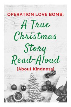 a christmas story read - aloud with an image of a tree and presents on the table