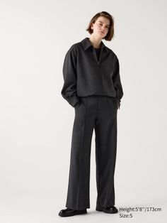 Brushed Jersey Wide Pants | UNIQLO US Uniqlo Heattech Outfit, Uniqlo Outfit Ideas, Uniqlo Looks, Uniqlo Women Outfit, Uniqlo Outfit, Uniqlo Style, Uniqlo Heattech, Masculine Outfits, Uniqlo Women