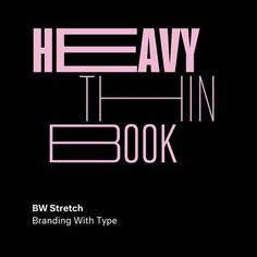 a black and pink book cover with the words heavy thin in it