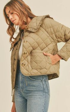 Fall Adventures, Fall Day, Falling Leaves, Collar Jacket, Quilted Coat, Olive Color, Birch Lane, Large Bust, Autumn Day