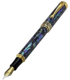 a fountain pen with an intricate design on it