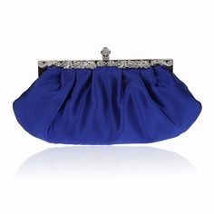 Buy Royal Blue Satin Clutch Purse Worldwide Free shipping and return, color: Royal-blue , material: Satin Red Evening Bag, Cocktail Vintage, Rhinestone Handbags, Satin Clutch, Boho Wedding Dress Lace, Lv Bags, Blue Handbags, Vintage Clutch, Boho Lace