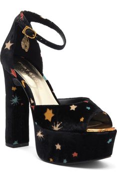 Kurt Geiger London Shoreditch Ankle Strap Platform Sandal (Women)<br> | Nordstromrack Disco Heels, London Shoreditch, Kurt Geiger Heels, Concert Fashion, Burnout Velvet, Style Savvy, Hot Shoes, Shoe Closet, Crazy Shoes