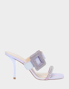 ANNY LAVENDER Lavender High Heel Heels For Formal Occasions, Lavender High Heels For Summer, Chic Purple Heels With Rhinestones, Lavender Open Toe Evening Heels, Summer Purple Rhinestone Heels, Lavender Pumps, Chic Purple Embellished Heels, Chic Embellished Purple Heels, Satchel Backpack