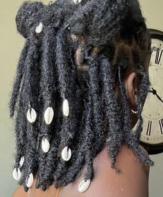 Follow for more Dreadlock Accessories Black Women, Locs Hair Jewelry, Natural Hair Jewelry, Locs Journey, Fun Hairstyles, Dreadlock Accessories, Hair Locks, Curly Girl Hairstyles