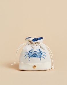 Keepsake Drawstring Pouch Crab Natural from Spartina 449 Luxury Pouch As A Gift, Luxury Zipper Pouch Bag As Gift, Luxury Embroidered Elegant Pouch, Luxury Embroidered Pouch As Gift, Luxury Spring Pouch Bag, Luxury Pouch With Zipper Closure, Lowcountry Style, Tennis Bags, Spartina 449