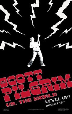 the poster for scott pilgrim's upcoming album, use the world level up tour