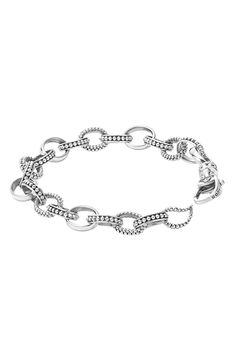 LAGOS 'Link' Caviar Chain Bracelet | Nordstrom Silver Diamond Link Bracelet, Elegant Silver Jubilee Bracelet, Elegant Sterling Silver Bracelet With Solid Link Construction, Silver Diamond Link Bracelet With Jubilee Style, Elegant Charm Bracelet With Sterling Silver Clasp, Elegant Silver Chain Charm Bracelet For Formal Occasions, Metal Link Bracelet With Sterling Silver Clasp, Link Bracelet With Sterling Silver Clasp, Elegant Silver Chain Link Bracelets