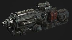 Sci Fi Mining Equipment, Sci Fi Blaster Concept Art, Laser Cannon, Cyberpunk Rpg, Sci Fi Tech, Spaceship Art, Fallout New Vegas, Fantasy Battle